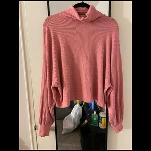 Hollister pink turtle neck